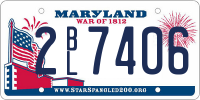 MD license plate 2BL7406