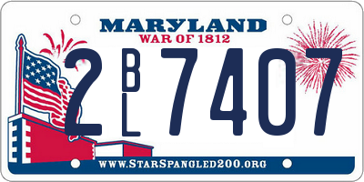 MD license plate 2BL7407