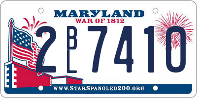 MD license plate 2BL7410