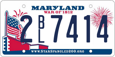 MD license plate 2BL7414