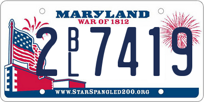 MD license plate 2BL7419