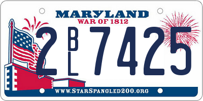 MD license plate 2BL7425