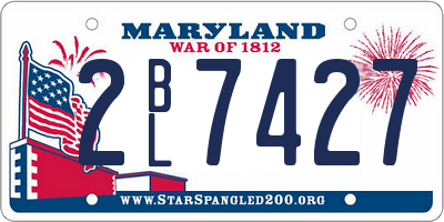MD license plate 2BL7427