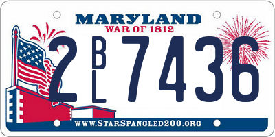 MD license plate 2BL7436