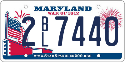 MD license plate 2BL7440