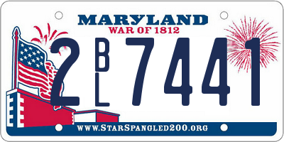 MD license plate 2BL7441