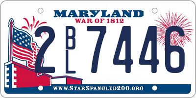 MD license plate 2BL7446