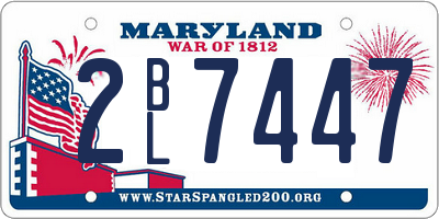 MD license plate 2BL7447