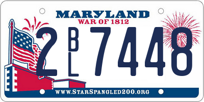 MD license plate 2BL7448