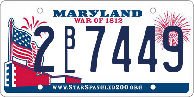 MD license plate 2BL7449