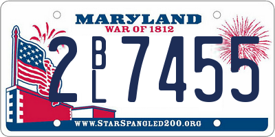 MD license plate 2BL7455