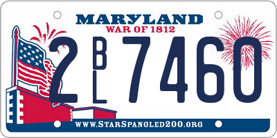 MD license plate 2BL7460
