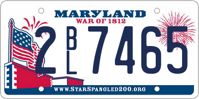 MD license plate 2BL7465