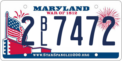 MD license plate 2BL7472
