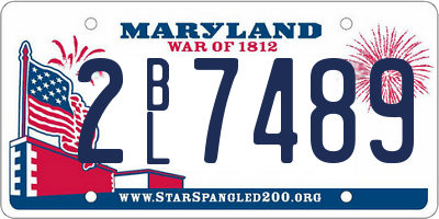 MD license plate 2BL7489