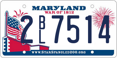MD license plate 2BL7514