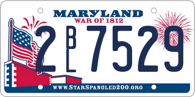 MD license plate 2BL7529