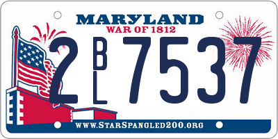 MD license plate 2BL7537