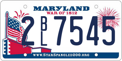 MD license plate 2BL7545