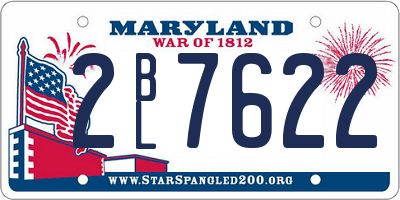 MD license plate 2BL7622