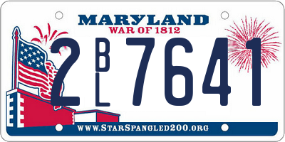 MD license plate 2BL7641
