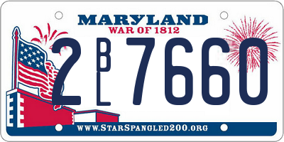 MD license plate 2BL7660