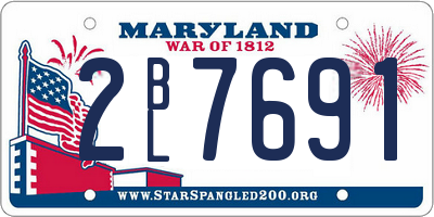 MD license plate 2BL7691