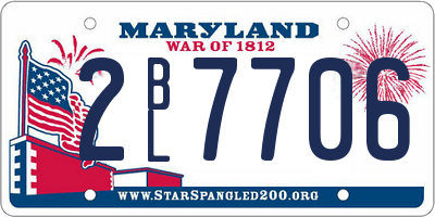 MD license plate 2BL7706