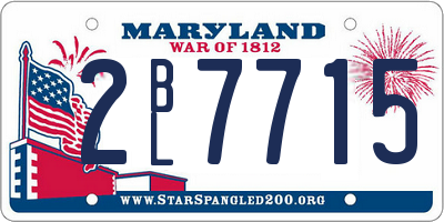 MD license plate 2BL7715
