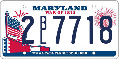 MD license plate 2BL7718