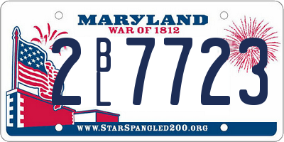 MD license plate 2BL7723