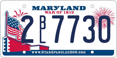 MD license plate 2BL7730