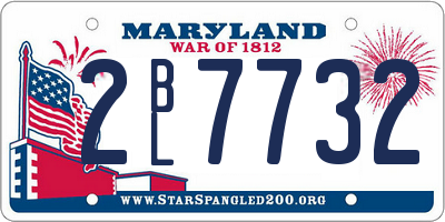 MD license plate 2BL7732