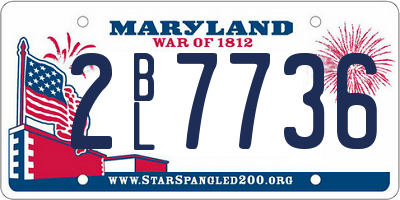 MD license plate 2BL7736