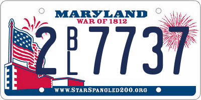 MD license plate 2BL7737