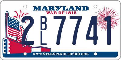 MD license plate 2BL7741