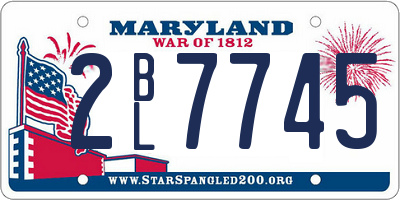 MD license plate 2BL7745