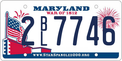 MD license plate 2BL7746