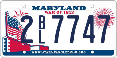 MD license plate 2BL7747