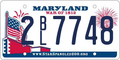 MD license plate 2BL7748