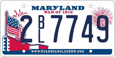 MD license plate 2BL7749