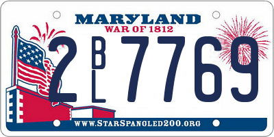 MD license plate 2BL7769