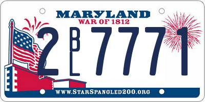 MD license plate 2BL7771