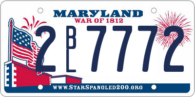 MD license plate 2BL7772