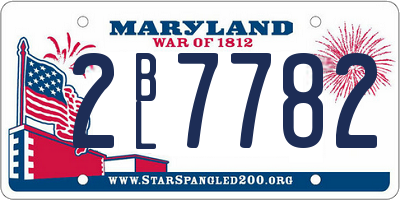 MD license plate 2BL7782