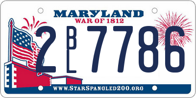 MD license plate 2BL7786