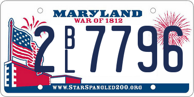 MD license plate 2BL7796