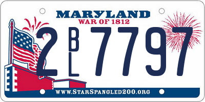 MD license plate 2BL7797