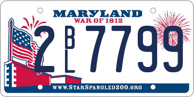 MD license plate 2BL7799