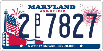 MD license plate 2BL7827